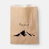 Modern Zwart Blijf Doorgaan Eenvoudig Bedankzakje (Voorkant)