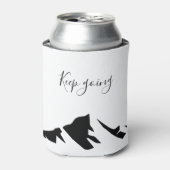 Modern zwart blijft eenvoudig blikjeskoeler (Blikje Voorkant)