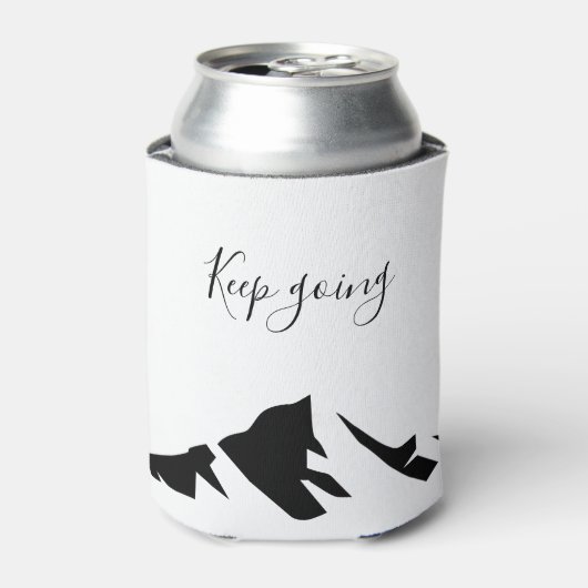 Modern zwart blijft eenvoudig blikjeskoeler (Blikje Voorkant)