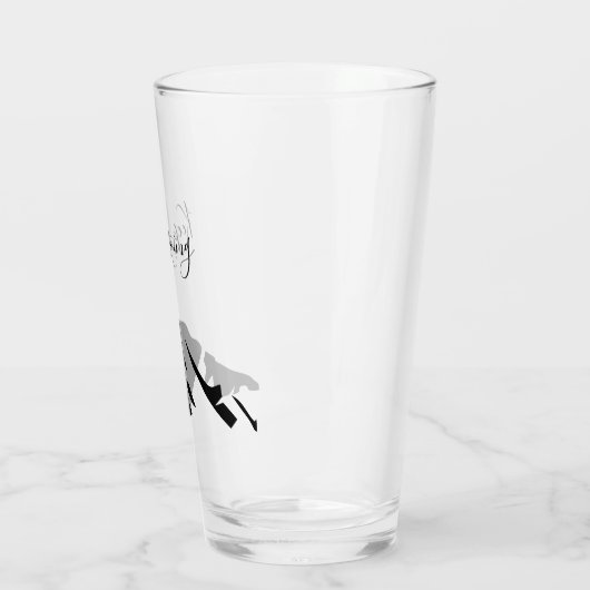 Modern zwart blijft eenvoudig glas (Links)