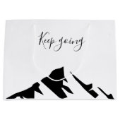 Modern zwart blijft eenvoudig groot cadeauzakje (Voorkant)