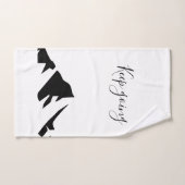 Modern zwart blijft eenvoudig handdoek (Handdoek)