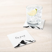 Modern zwart blijft eenvoudig kartonnen onderzetters (Insitu)