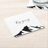 Modern zwart blijft eenvoudig kartonnen onderzetters (Schuin)