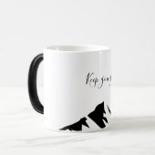 Modern zwart blijft eenvoudig magische mok (Voorkant links)