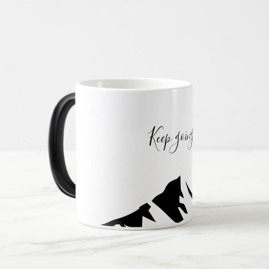 Modern zwart blijft eenvoudig magische mok (Voorkant links)