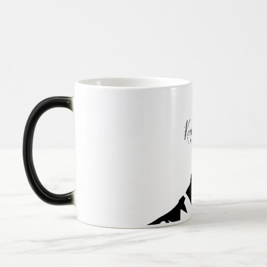 Modern zwart blijft eenvoudig magische mok (Links)