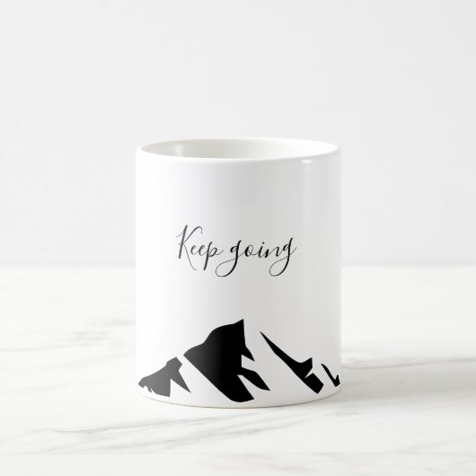 Modern zwart blijft eenvoudig magische mok (Center)