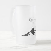 Modern zwart blijft eenvoudig matglas bierpul (Voorkant links)