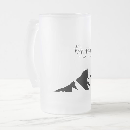 Modern zwart blijft eenvoudig matglas bierpul (Voorkant links)