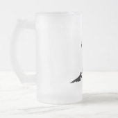 Modern zwart blijft eenvoudig matglas bierpul (Links)