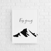 Modern zwart blijft eenvoudig poster