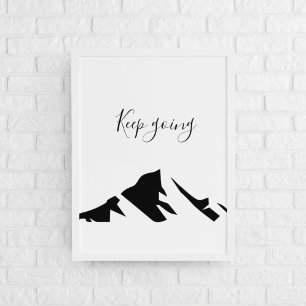 Modern zwart blijft eenvoudig poster