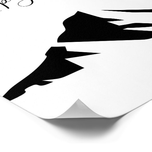 Modern zwart blijft eenvoudig poster (Hoek)