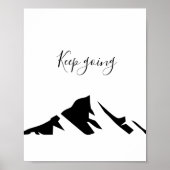 Modern zwart blijft eenvoudig poster (Voorkant)