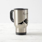 Modern zwart blijft eenvoudig reisbeker (Voorkant links)