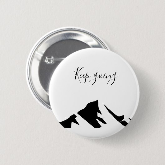 Modern zwart blijft eenvoudig ronde button 5,7 cm (Voorkant /achterkant)