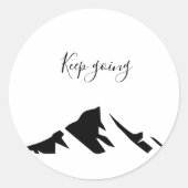 Modern zwart blijft eenvoudig ronde sticker (Voorkant)