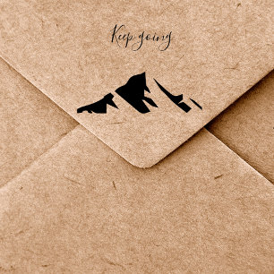 Modern zwart blijft eenvoudig rubberstempel