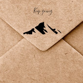 Modern zwart blijft eenvoudig rubberstempel