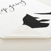 Modern zwart blijft eenvoudig sherpa deken (3/4)