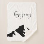 Modern zwart blijft eenvoudig sherpa deken (Voorkant)