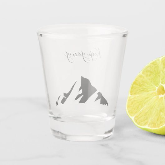 Modern zwart blijft eenvoudig shot glas (Achterkant)