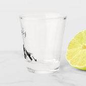 Modern zwart blijft eenvoudig shot glas