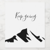 Modern zwart blijft eenvoudig wijn etiket (Enkel label)