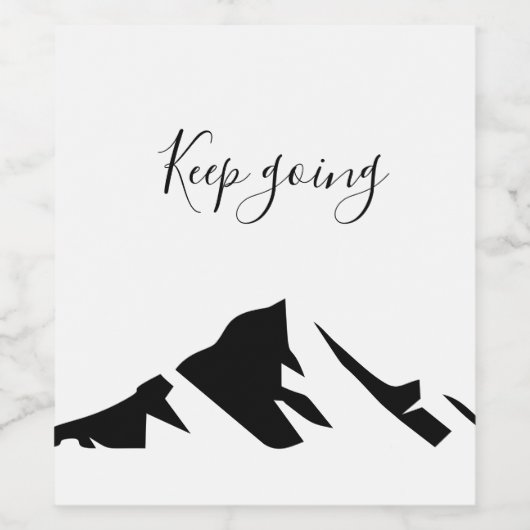 Modern zwart blijft eenvoudig wijn etiket (Enkel label)