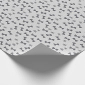 Modern zwart boog Stropdassen patroon Cadeaupapier (Hoek)