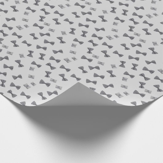 Modern zwart boog Stropdassen patroon Cadeaupapier (Hoek)