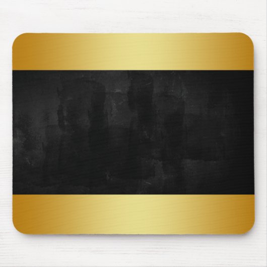 Modern zwart bord met Gold Badge Muismat (Voorkant)