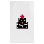 Modern zwart Cadeau met zwembad Klein Cadeauzakje (Achterkant)