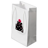 Modern zwart Cadeau met zwembad Klein Cadeauzakje (Achterkant Gekanteld)