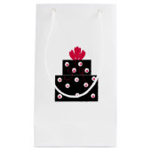 Modern zwart Cadeau met zwembad Klein Cadeauzakje (Voorkant)