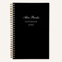 Modern Zwart Chic Script Monogram