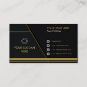 Modern zwart corporate visitekaartje ontwerp (Voorkant)