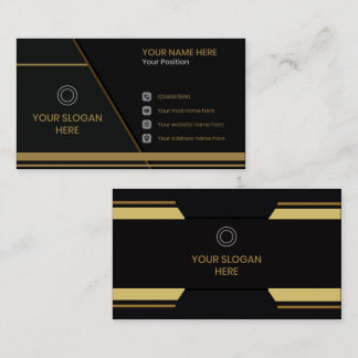 Modern zwart corporate visitekaartje ontwerp