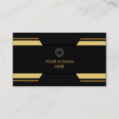 Modern zwart corporate visitekaartje ontwerp (Achterkant)