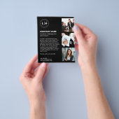 Modern Zwart Custom Logo Photo Business Flyer (Hand)