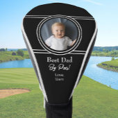 Modern Zwart Custom Photo Gift voor papa Golfheadcover