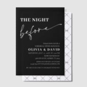 Modern zwart de avond voor repetitie diner vellum uitnodigingen (Offset (Uitnodiging))