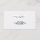 Modern zwart denim minimalistisch visitekaartje (Achterkant)