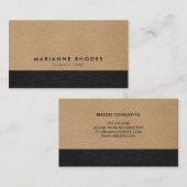 Modern zwart denim natuurlijke minimalist visitekaartje (Voorkant / Achterkant)