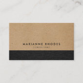 Modern zwart denim natuurlijke minimalist visitekaartje (Voorkant)