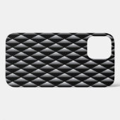 Modern zwart diamant geometrisch patroon Case-Mate iPhone case (Achterkant (horizontaal))