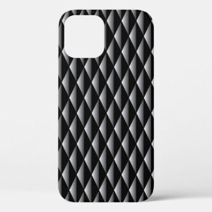 Modern zwart diamant geometrisch patroon Case-Mate iPhone case