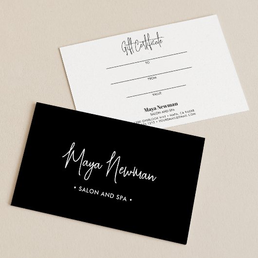 MODERN ZWART DONKER HANDTEKENING Monogram Gift Kaa