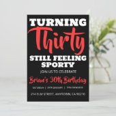 Modern Zwart Eenvoudig Volwassene 30e Verjaardag U Kaart (Staand voorkant)